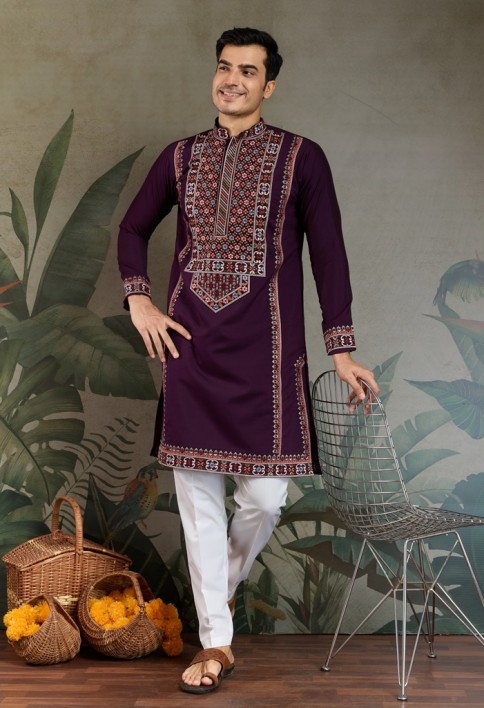 Colors of Tradition –  Purple Statement Kurtas for Every Celebration